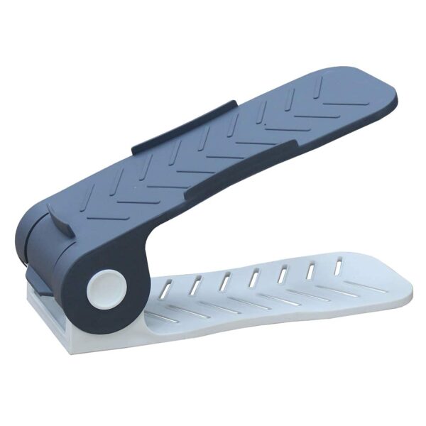 Plastic Adjustable Height Shoe Organizer Shelf