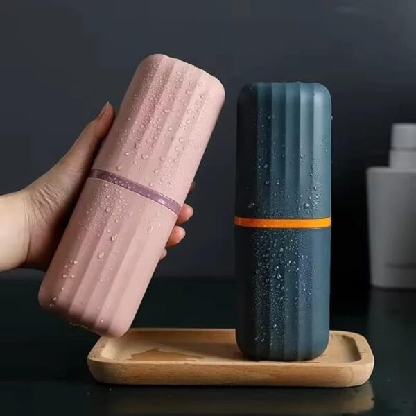 Toothbrush Storage Holder for Bathroom & Travel (Pack of 2, Multicolor)