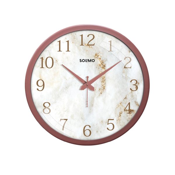olimo 12-Inch Marble Dial Fascinate Plastic Analog Wall Clock
