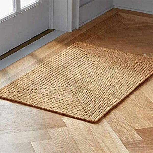 Jute Braided Reversible Carpet Mat, Anti-Slip Runner (40x60 cm, Multi)
