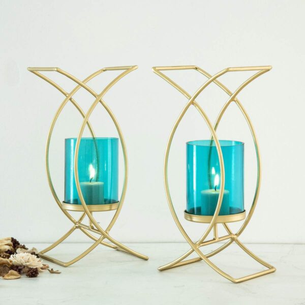Iron & Glass Multicolor Wall Sconces (Set of 2)