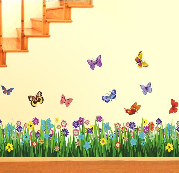 Walking in The Garden Flower' Wall Sticker
