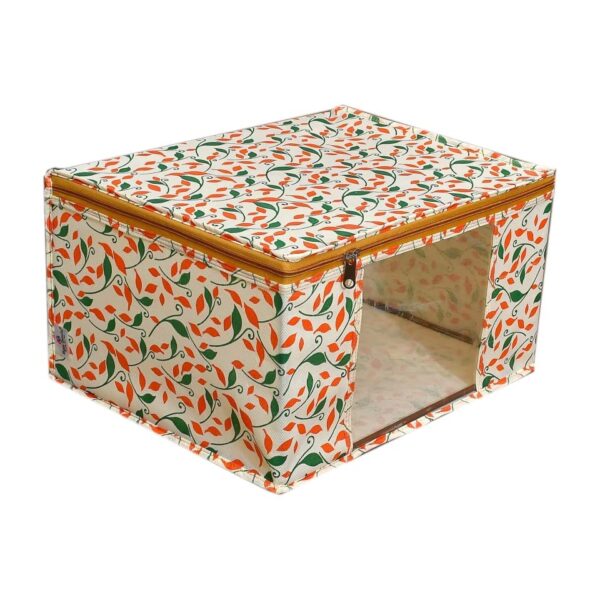 Non-Woven Foldable Clothes Storage Bag with Window (Green Leaf)