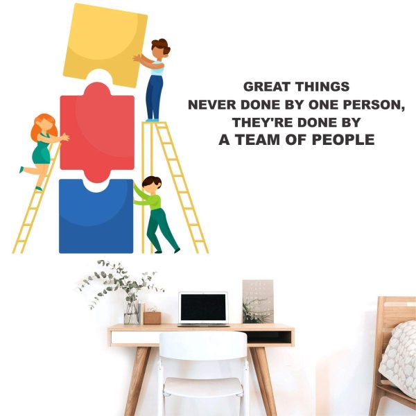 'Team Work - Office - Inspirational - Motivational - Quotes Wall Sticker'