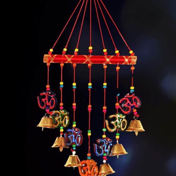 Handcrafted OM V-Shape Door Hanging Wood Windchime