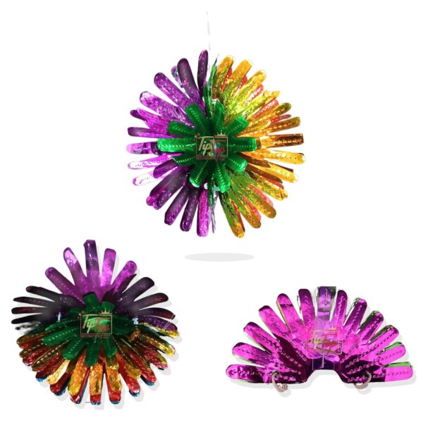 Metallic Folding Paper Ball Chandeliers, Multipurpose (Pack of 4)