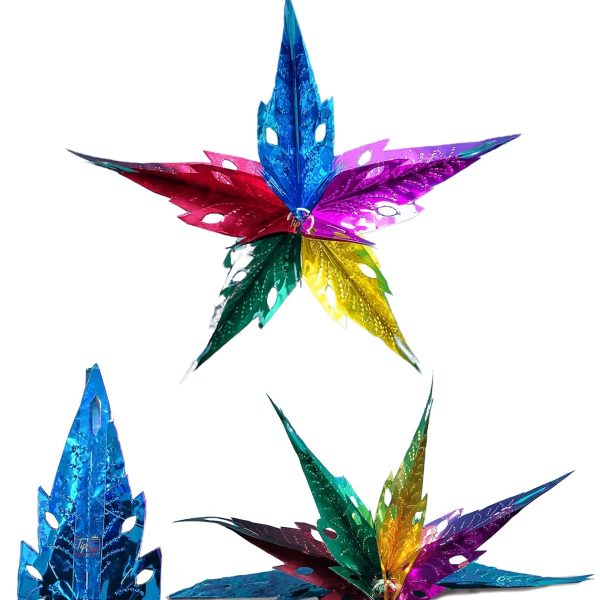 Metallic Folding Paper Star Chandeliers, Multicolor (Pack of 4)