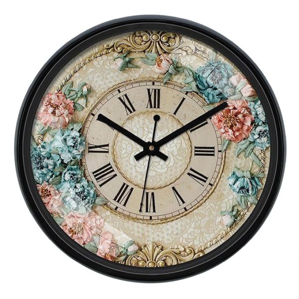 Solimo 12-Inch Plastic&Glass Analog Wall Clock