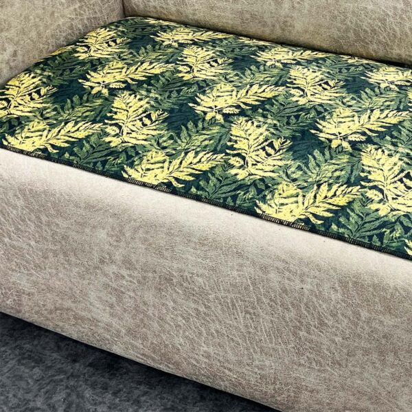Velvet Printed Single Seater Sofa Cover with Anti-Skid Backing, Washable
