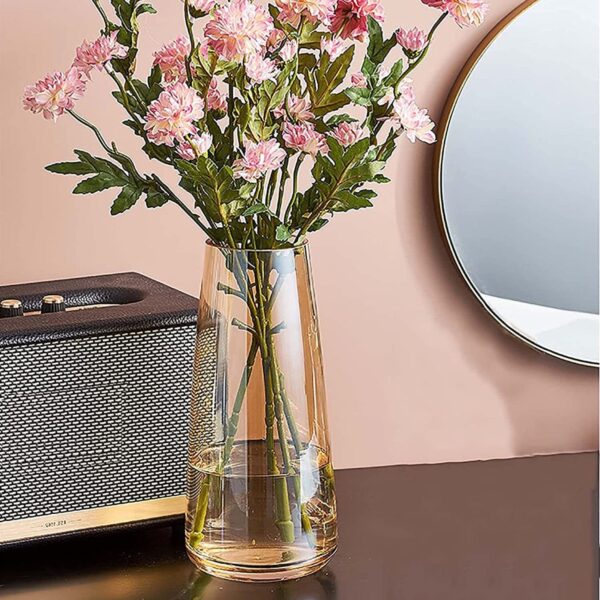 Decorative Glass Oblong Vase for Flower Plants